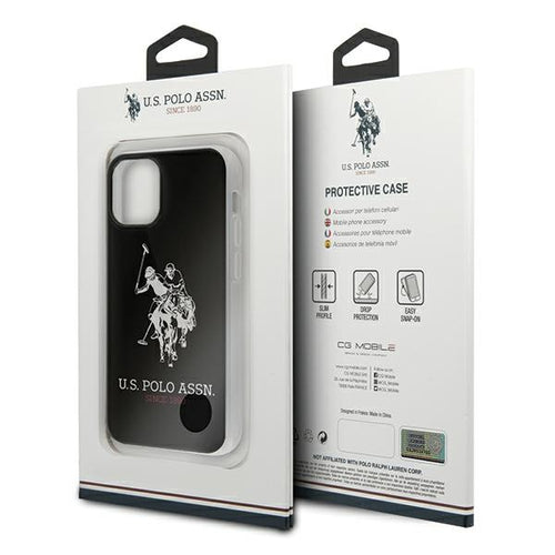 US Polo USHCP12STPUHRBK iPhone 12 mini 5,4" czarny/black Shiny Big Logo — U.S. Polo Assn.