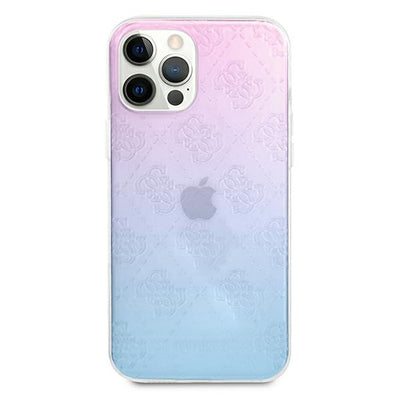Guess 4G 3D Pattern Collection Case for iPhone 12 Pro Max - Blue and Pink