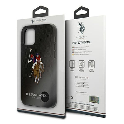US Polo USHCP12LPUGFLBK iPhone 12 Pro Max 6.7" black/black Polo Embroidery Collection — U.S. Polo Assn.
