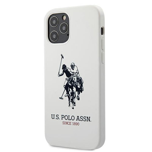 US Polo USHCP12LSLHRWH iPhone 12 Pro Max 6.7" white/white Silicone Collection — U.S. Polo Assn.