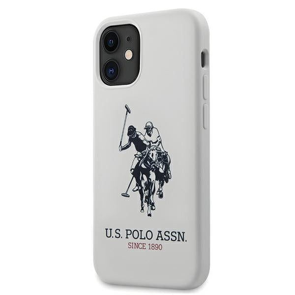US Polo USHCP12SSLHRWH iPhone 12 mini 5,4" biały/white Silicone Collection — U.S. Polo Assn.