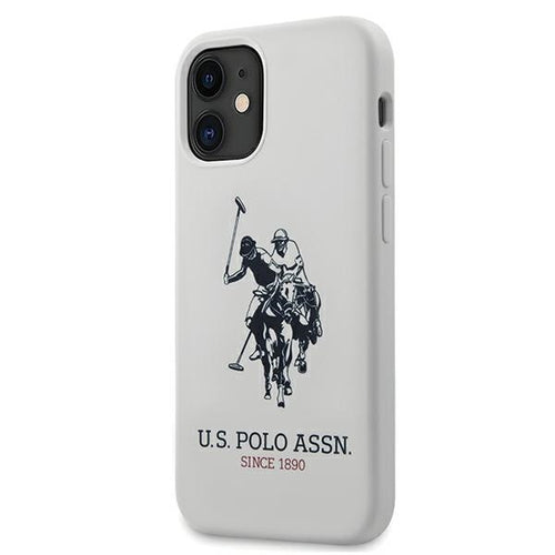US Polo USHCP12SSLHRWH iPhone 12 mini 5,4" biały/white Silicone Collection — U.S. Polo Assn.