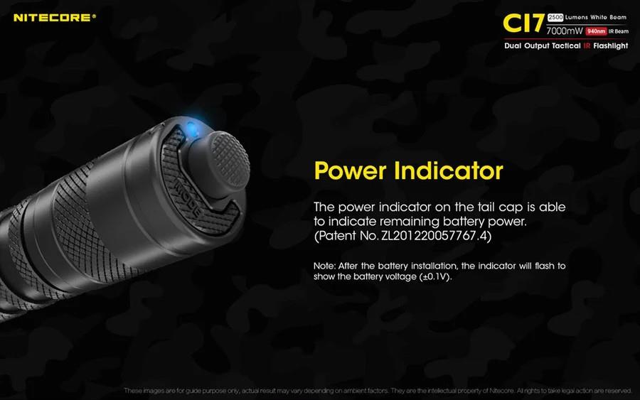 FLASHLIGHT CHAMELEON SERIES/2500 LUMENS CI7 NITECORE