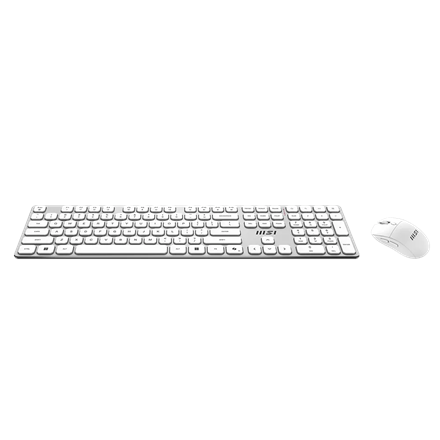 MSI FORGE K210 WIRELESS COMBO WHITE US | Keyboard and Mouse Set | Wireless | Mouse included | US | White