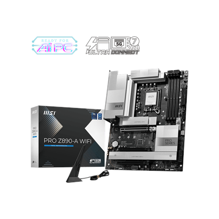 MSI PRO Z890-A WIFI | Processor family Intel | Processor socket LGA1851 | DDR5 UDIMM | Supported hard disk drive interfa