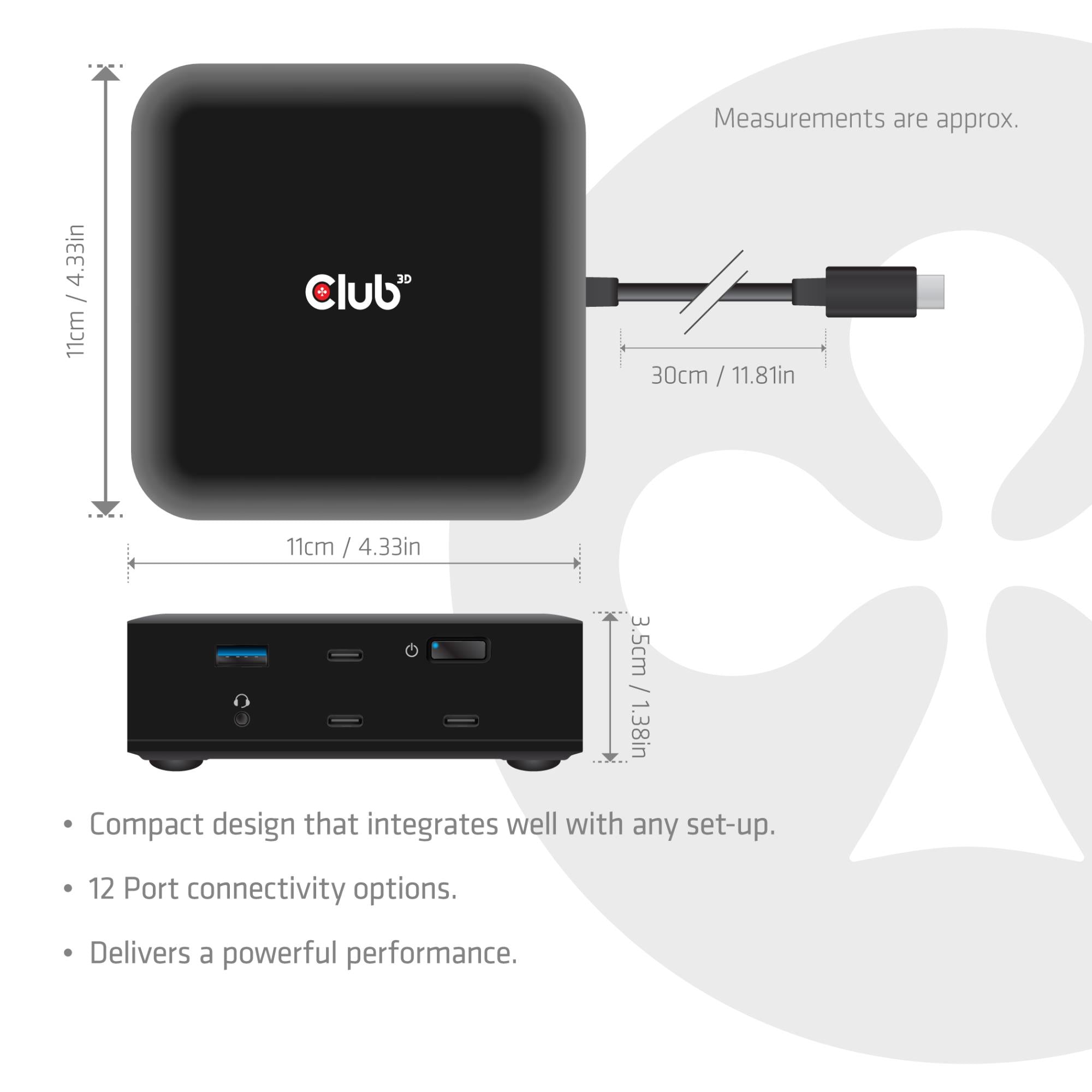 NB ACC DOCKING STATION 12IN1/USB-C 100W CSV-2542 CLUB3D