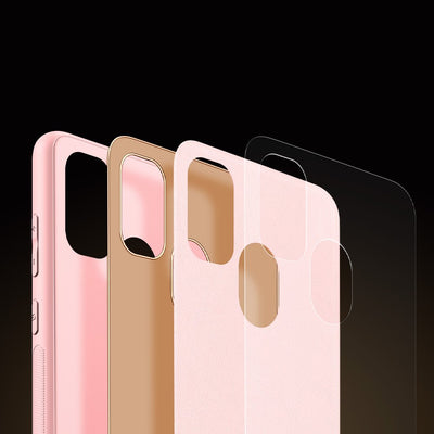 Dux Ducis Yolo elegant case made of soft TPU and PU leather for Samsung Galaxy M30s pink