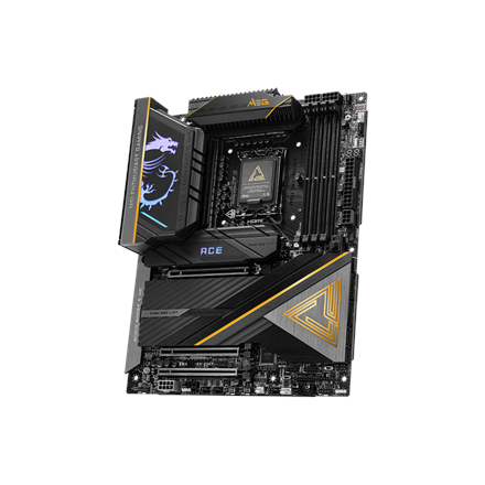 MSI MEG Z890 ACE | Processor family Intel | Processor socket LGA1851 | Supported hard disk drive interfaces SATA, M.2 |