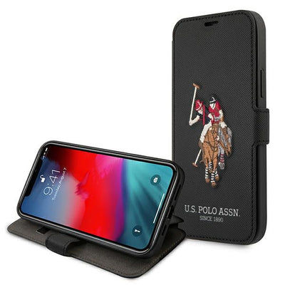 US Polo USFLBKP12LPUGFLBK iPhone 12 Pro Max 6,7" czarny/black book Polo Embroidery Collection — U.S. Polo Assn.