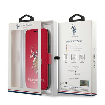 US Polo USFLBKP12SPUGFLRE iPhone 12 mini 5,4" czerwony/red book Polo Embroidery Collection — U.S. Polo Assn.