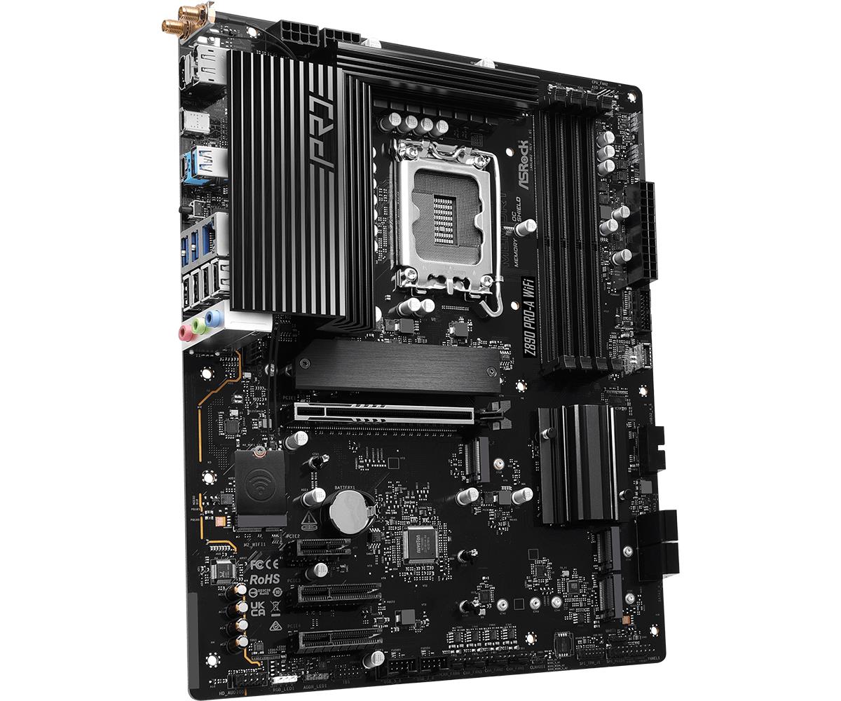 Mainboard ASROCK Intel Z890 LGA1851 ATX Memory DDR5 Memory slots 4 Z890PRO-AWIFI