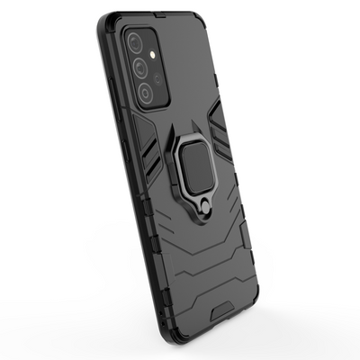 Ring Armor Case Kickstand Tough Rugged Cover for Samsung Galaxy A72 4G black — Hurtel