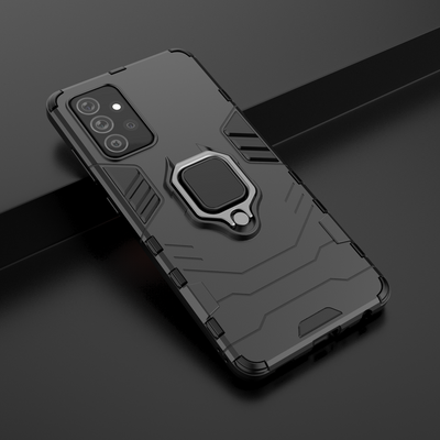 Ring Armor Case Kickstand Tough Rugged Cover for Samsung Galaxy A72 4G black — Hurtel