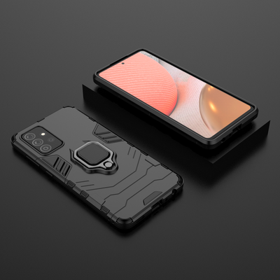 Ring Armor Case Kickstand Tough Rugged Cover for Samsung Galaxy A72 4G black — Hurtel