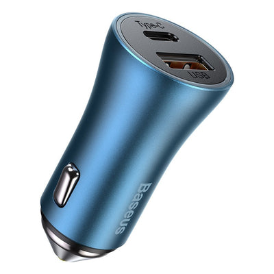 Baseus Golden Contactor Pro fast car charger USB Type C / USB 40 W Power Delivery 3.0 Quick Charge 4+ SCP FCP AFC + USB Type