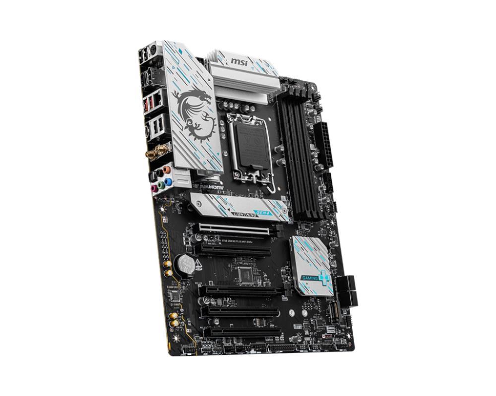 Mainboard MSI Intel B760 Express LGA1700 ATX Memory DDR4 Memory slots 4 5xPCI-Express 5.0 16x 2xM.2 1xHDMI 1xDisplayPort 4xUSB 2.0 2xUSB 3.2 1xUSB-C 1xPS/2 1xOptical S/PDIF 1xRJ45 5xAudio port B760GAMPLUSWIFIDDR4