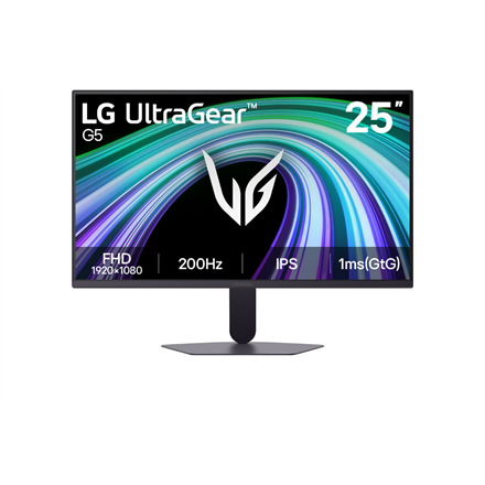 LG 25G523B-B UltraGear | 25 " | IPS | FHD | 16:9 | 200 Hz | 1 ms | 1920 x 1080 pixels | 300 cd/m² | HDMI ports quantity