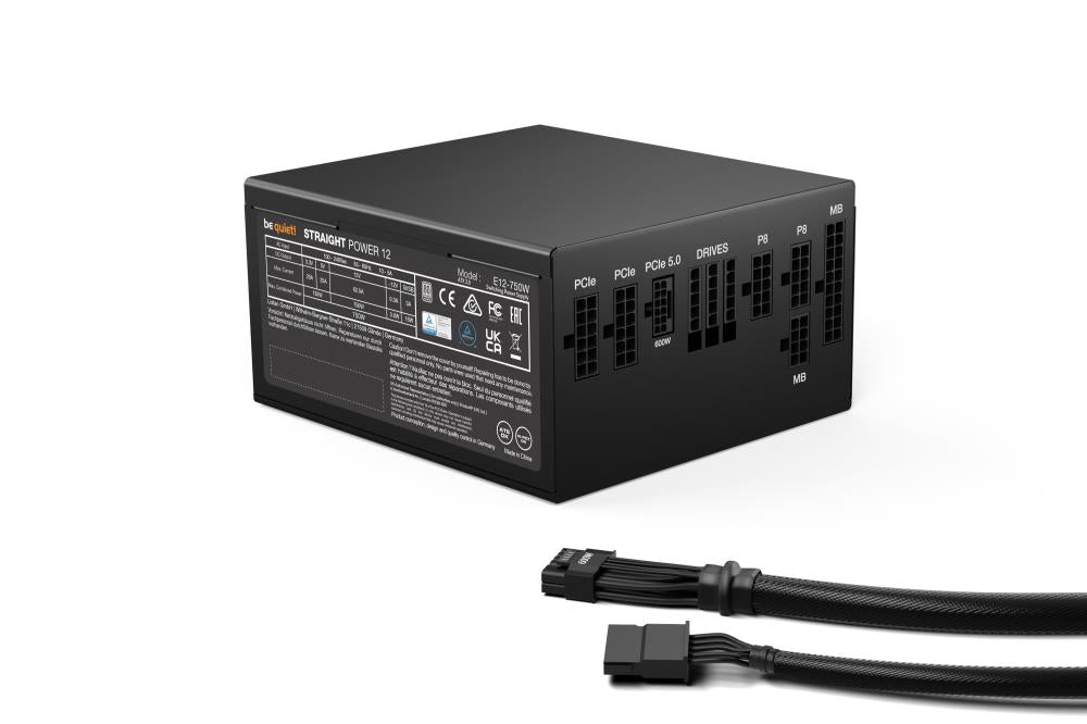Power Supply BE QUIET 750 Watts Peak Power 820 Watts Efficiency 80 PLUS PLATINIUM PFC Active MTBF 100000 hours BN336