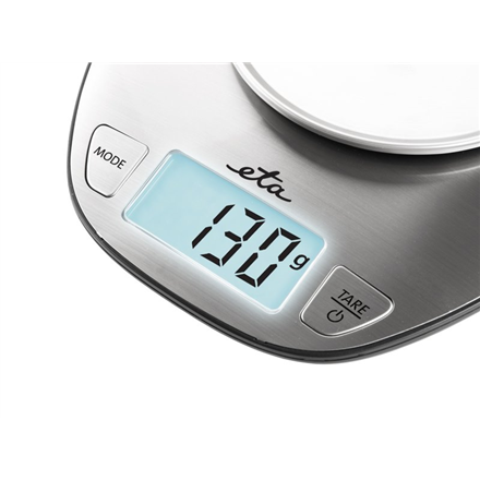 ETA | Kitchen scale | ETA677890000 Dori | Maximum weight (capacity) 5 kg | Graduation 1 g | Display type LCD | Stainless
