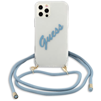 Guess GUHCP12MCRTVSBL iPhone 12/12 Pro 6.1" blue/blue hardcase Script Vintage