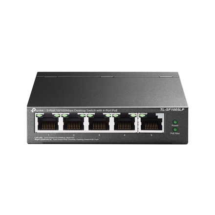 TP-LINK | Switch | TL-SF1005LP | Unmanaged | Desktop | 10/100 Mbps (RJ-45) ports quantity 5 | Power over Ethernet (PoE)