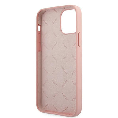 Guess GUHCP12LLSVSPI iPhone 12 Pro Max 6.7" pink/pink hardcase Script Vintage