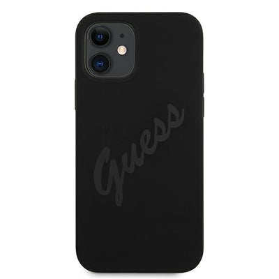 Guess GUHCP12SLSVSBK iPhone 12 mini 5.4" black/black hardcase Script Vintage