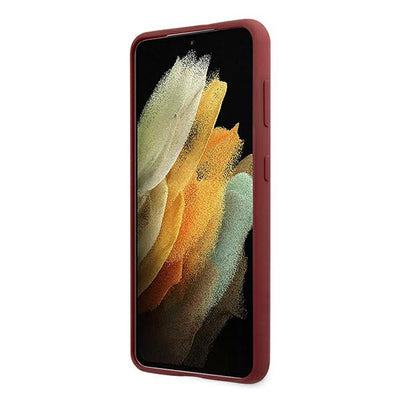 BMW Silicone Signature Logo Case for Samsung Galaxy S21+ - Red