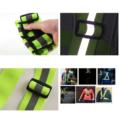 Adjustable reflective harness for a running bike - orange — Hurtel