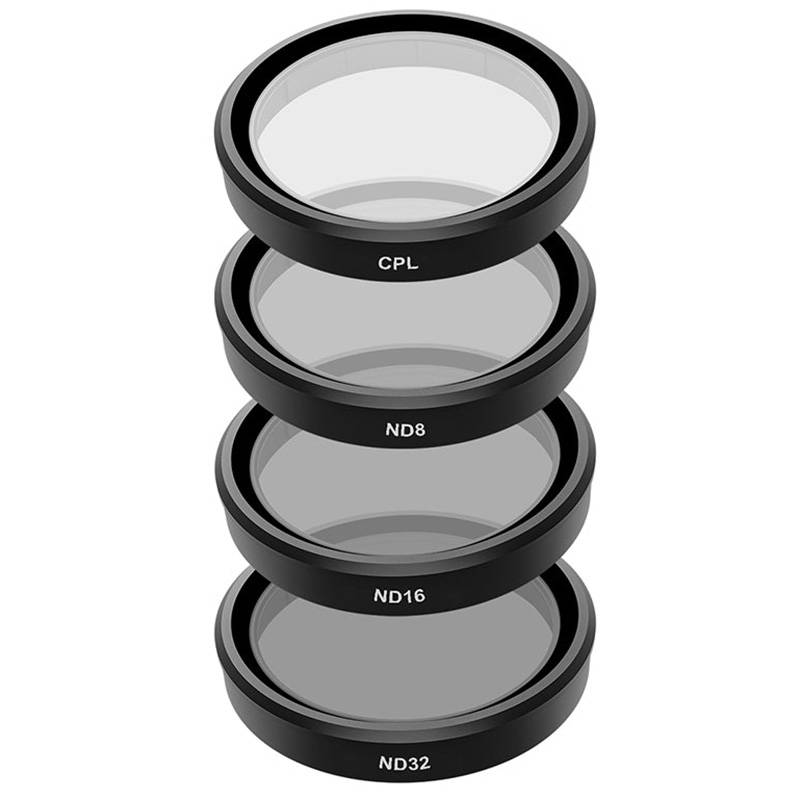 Set of 4 TELESIN CPL/ND8/ND16/ND32 filters for DJI Osmo Action 3 / 4 / 5 - Image 1