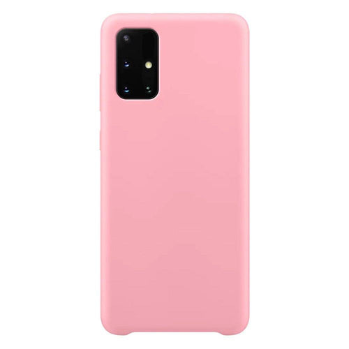 Silicone Case Soft Flexible Rubber Cover for Samsung Galaxy A72 4G pink — Hurtel