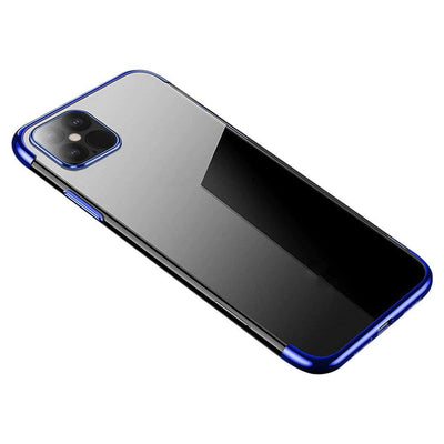 Clear Color Case Gel TPU Electroplating frame Cover for Xiaomi Mi 11 blue — Hurtel