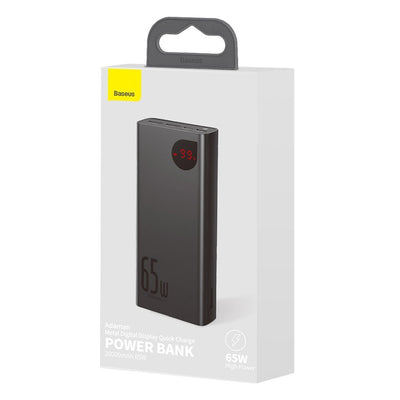 Baseus Adaman powerbank 2x USB / 1x USB Type C / 1x micro USB 20000mAh 65W Quick Charge 3.0 Power Delivery black (PPIMDA-D01)