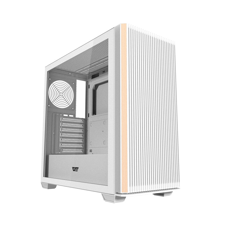 Darkflash DS900WS ATX computer case without fans (White) - Image 1