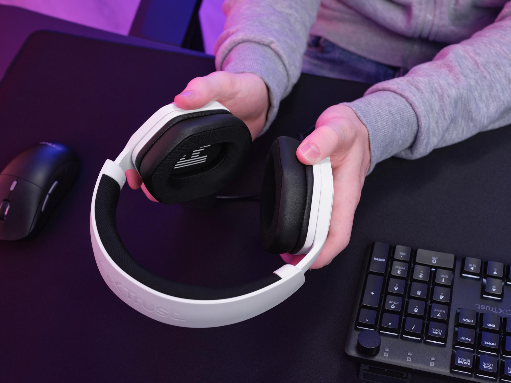HEADSET GXT492W CARUS/WHITE 25448 TRUST