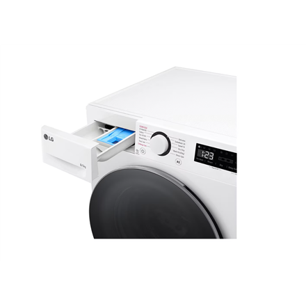 LG Washing machine with dryer | F2DR508S1W | Energy efficiency class A-10%/E | Front loading | Washing capacity 8 kg | 1