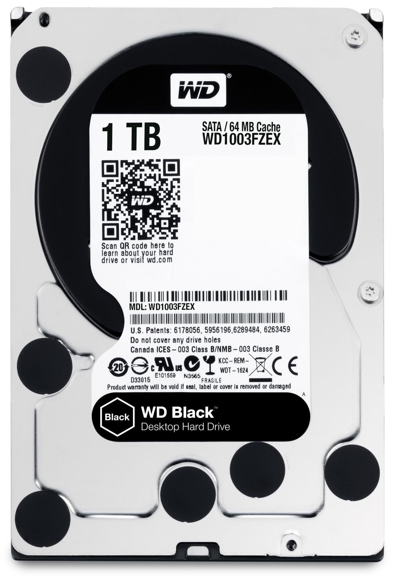 HDD WESTERN DIGITAL Black 1TB SATA 3.0 64 MB 7200 rpm 3,5" WD1003FZEX