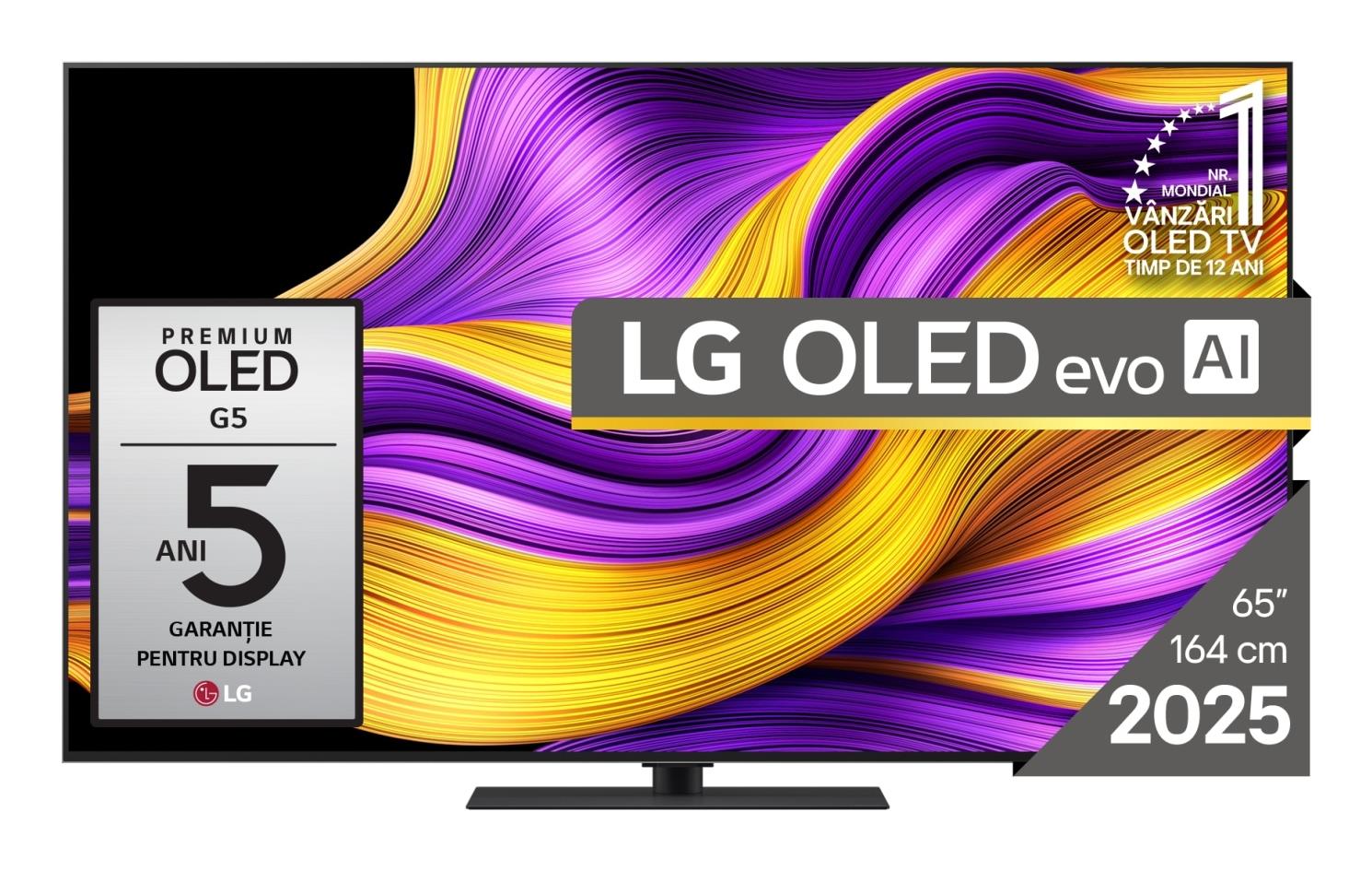 TV Set LG 65" OLED/4K/Smart 3840x2160 webOS Black OLED65G53LS