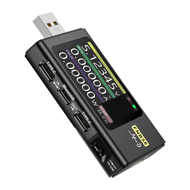 FNIRSI FNB58 USB Port Tester, Black - Image 2