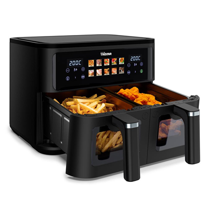 Tristar Double Basket Airfryer | FR-9075 | Power 2500 W | Capacity 9 L | Hot air technology | Black