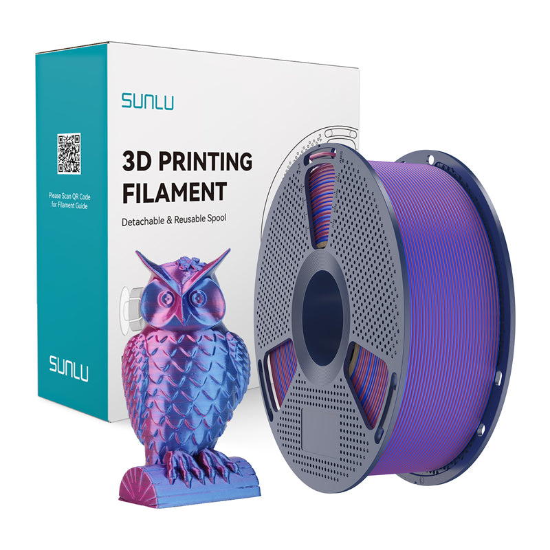 Sunlu PLA+ Silk Dual Color Filament (Red and Blue) - Image 1