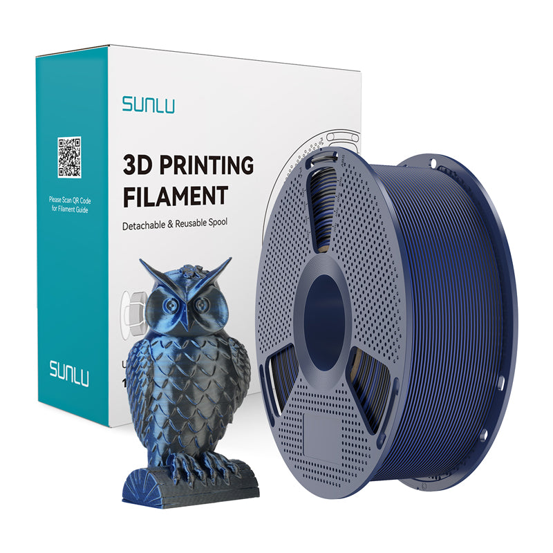 Sunlu PLA+ Silk Dual Color Filament (Black and Blue) - Image 1