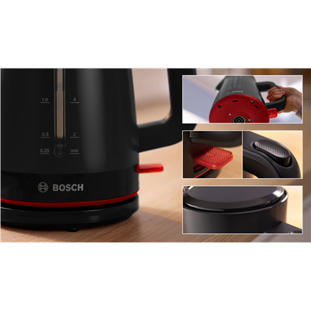 Bosch Kettle | TWK3M123 MyMoment | Electric | 2400 W | 1.7 L | Plastic | 360° rotational base | Black