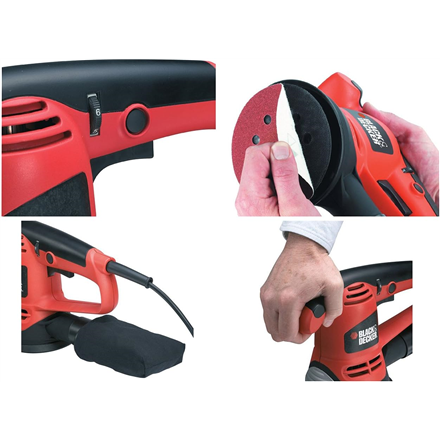 BLACK & DECKER Random Orbital Sander KA191EK-QS | 480 W