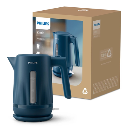 Philips | Kettle | HD9411/70 3000 series | Electric | 2200 W | 1.7 L | Plastic | 360° rotational base | Blue
