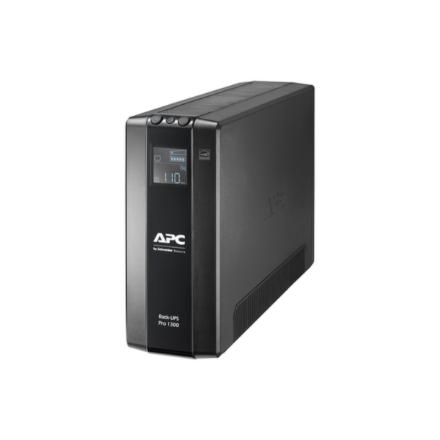 Schneider Electric APC Back-UPS Pro, tower, 230V, 8x IEC C13 outlets, AVR, LCD, user-replaceable battery | BR1300MI | 13