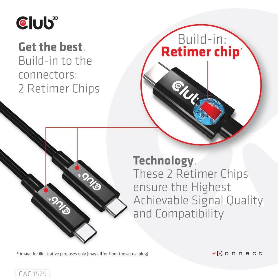 CABLE USB-C 3M/M/M CAC-1579 CLUB3D