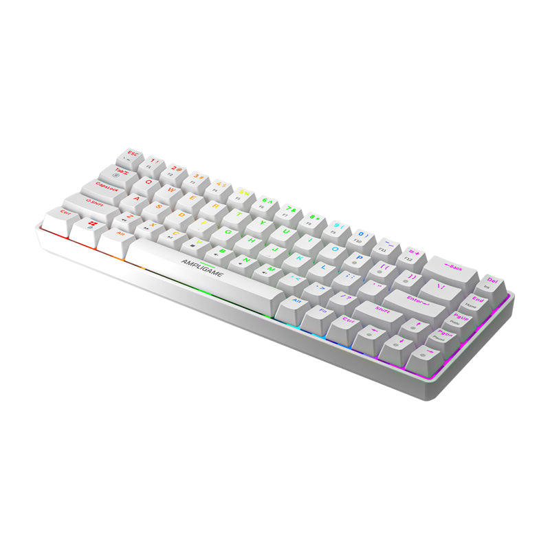 Fifine GK1W mechancial keyboard, 65% RGB (white) - Image 4