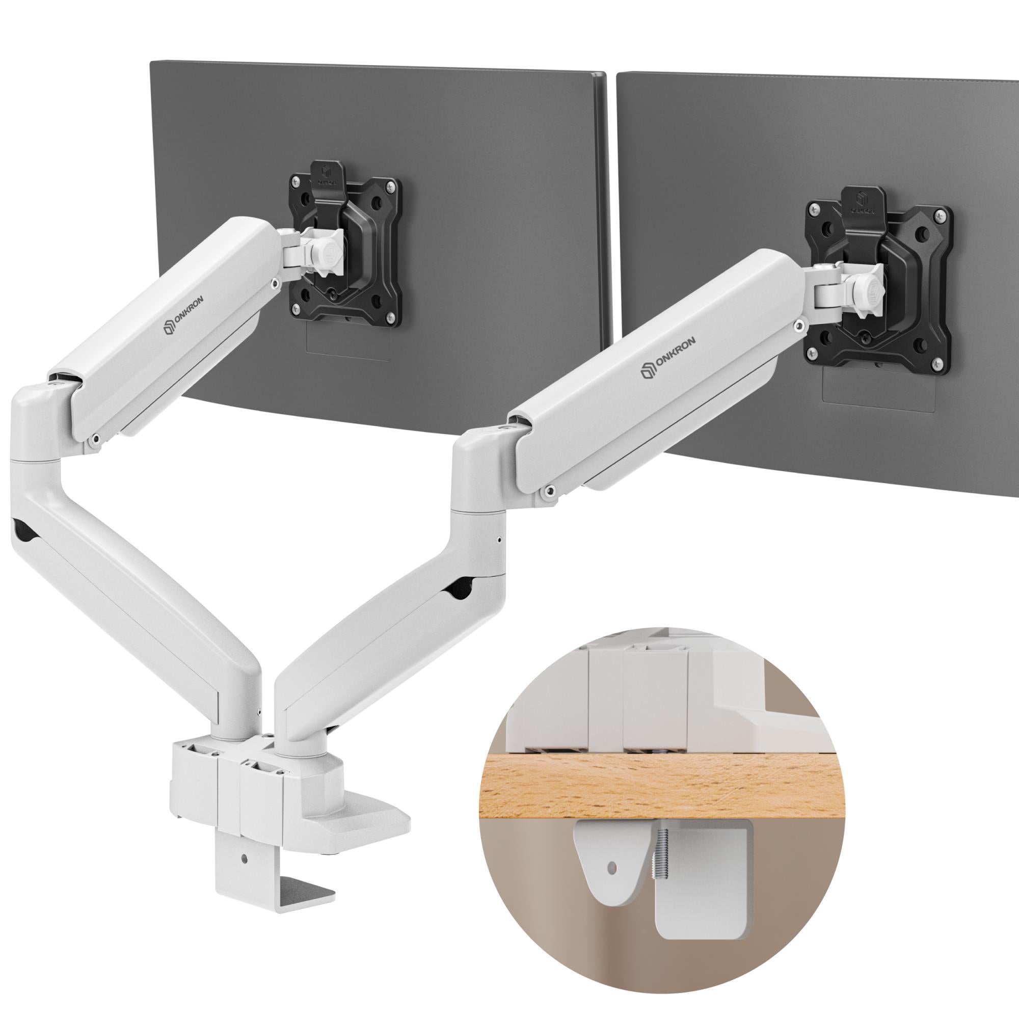 MONITOR ACC DESK MOUNT/13-32" BLK/WHT G160-BW ONKRON