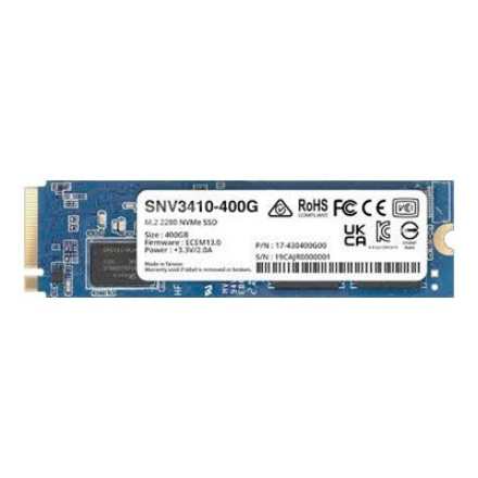 Synology | SSD | SNV3410-400G | 400 GB | SSD form factor M.2 2280 | Solid-state drive interface M.2 NVME | Read speed 30